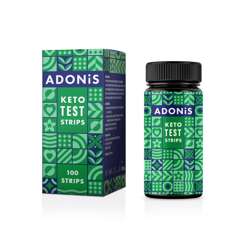 [Australia] - Adonis Ketonis Keto test strips (100 strips) | Laboratory Tested High Quality Keto Sticks | Test on the go | Convenient, simple and easy to use | Ideal for testing at work, at home or 