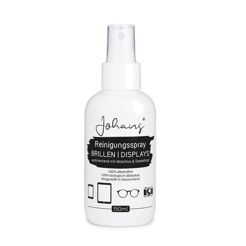 [Australia] - Johans® cleaning spray for glasses displays 150ml | alcohol-free & natural | Smartphone, tablet, glasses | Glasses cleaner display cleaner 
