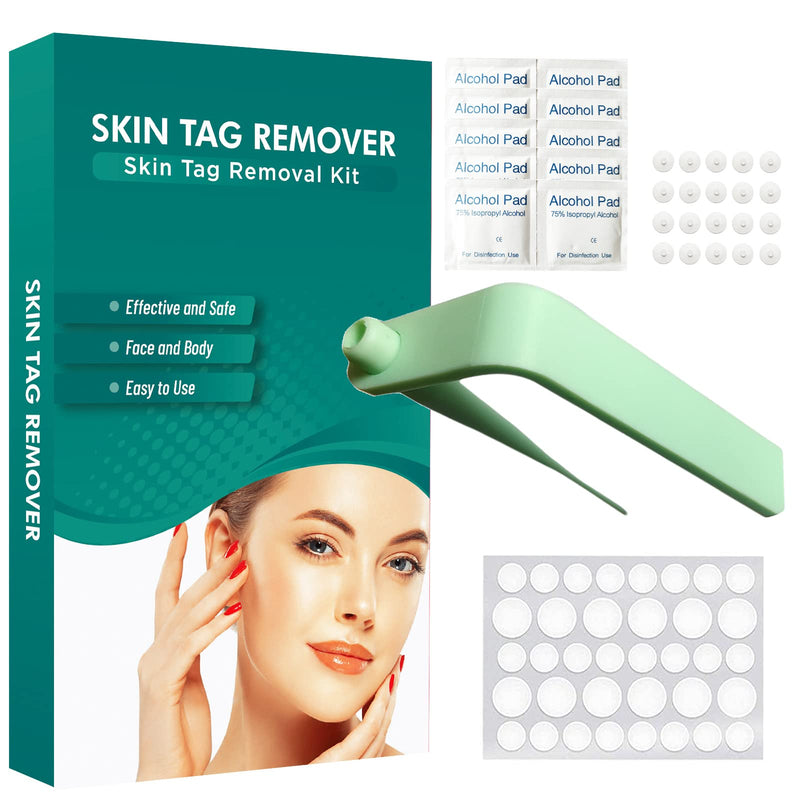 [Australia] - ILamourCar Pimple Wart Removal Quick Kit, Fibroma Removal Device for 2 mm to 4 mm Pimple Warts, Skin Tag Removal Patch Kit with 32 Pimple Patch Hydrocolloid, for Face, Neck and Body 