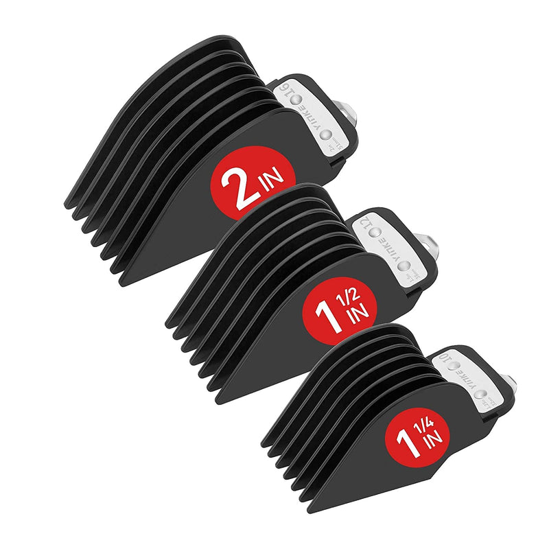 [Australia] - Yinke Trimmer Attachment Comb for Wahl Hair Clipper Magic Clip Trimmer Razor, 3 Cutting Lengths are 32 mm, 38 mm and 51 mm Beard Trimmer Attachment Comb Set Kit (3PCS, BLACK) 
