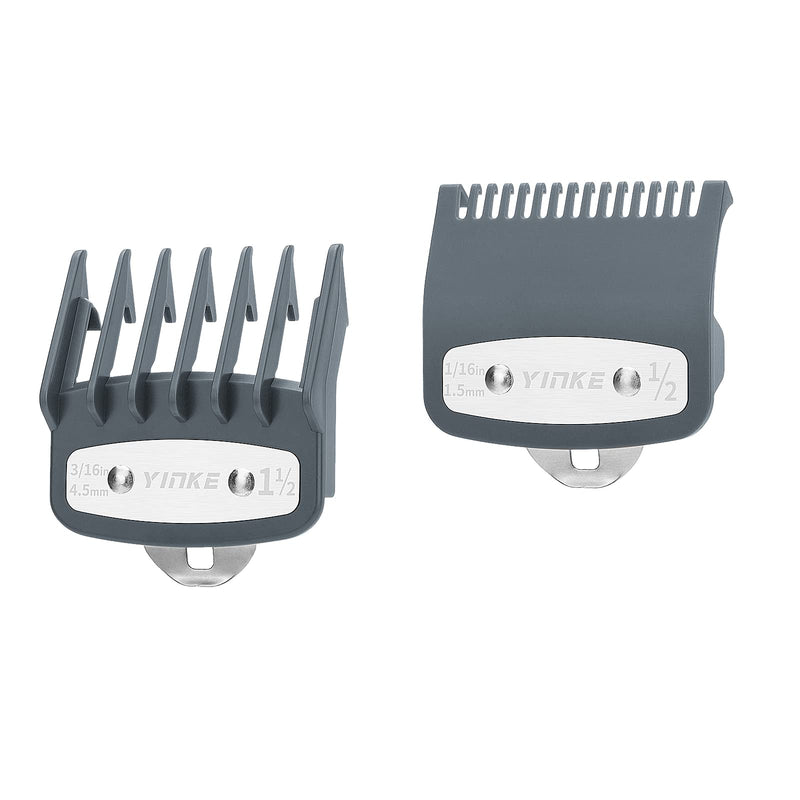 [Australia] - Yinke Trimmer Attachments for Wahl Hair Clipper Magic Clip Trimmer Razor, 2 Cutting Lengths are 1.5 mm and 4.5 mm Beard Trimmer Attachment Comb Set Kit (2PCS, Gray) 