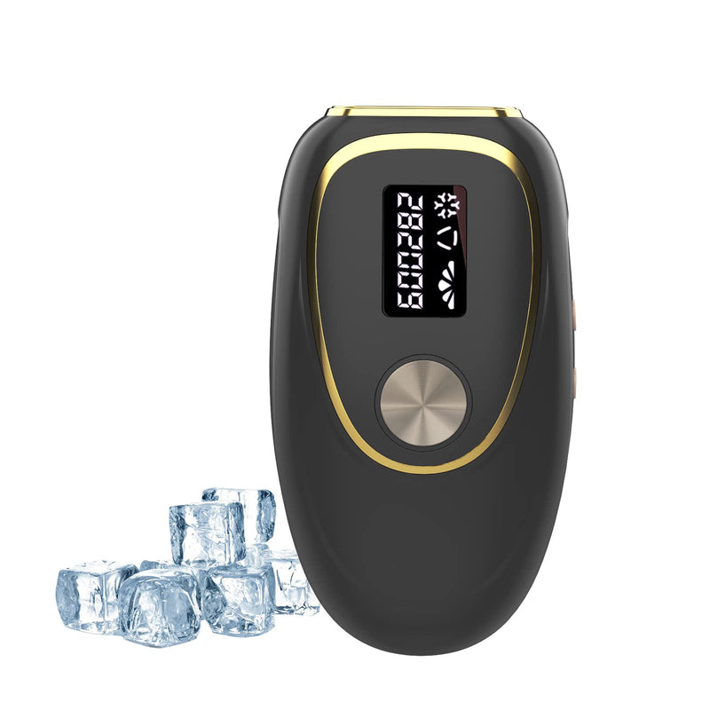 [Australia] - IPL devices hair removal with freezing point photon function, 999,900 flashes, pain-free hair removal device for body, face, bikini zone, women and men (black). 