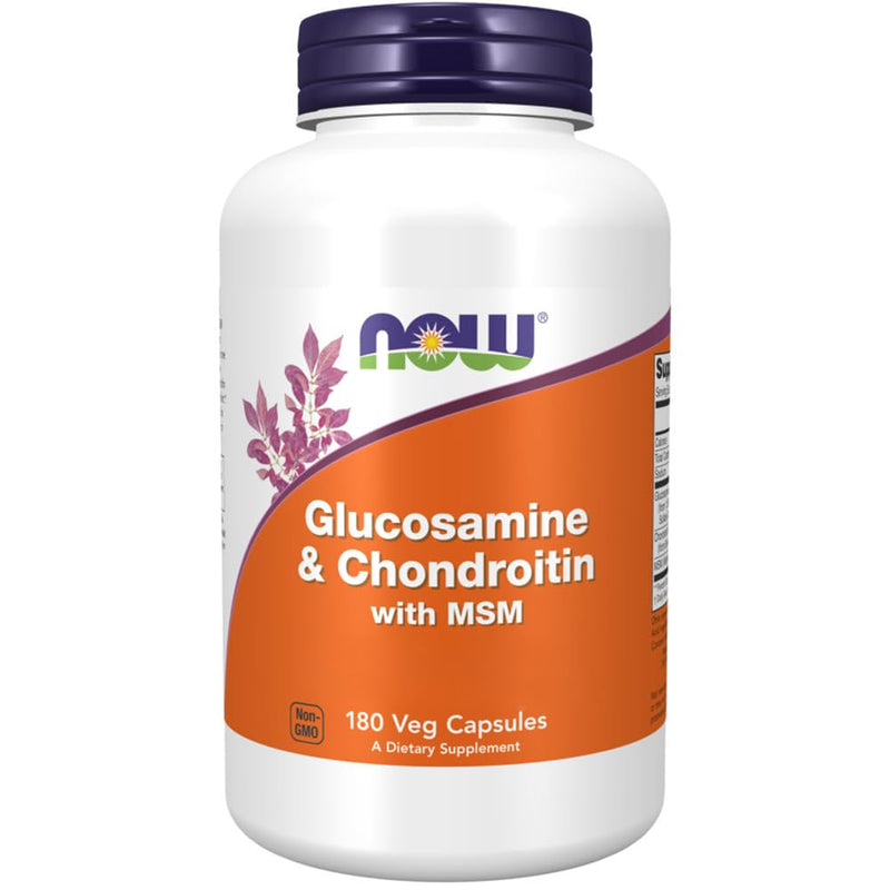 [Australia] - Now Foods Glucosamine & Chondroitin with MSM, 180 capsules, laboratory tested, soy-free, gluten-free, non-GMO 
