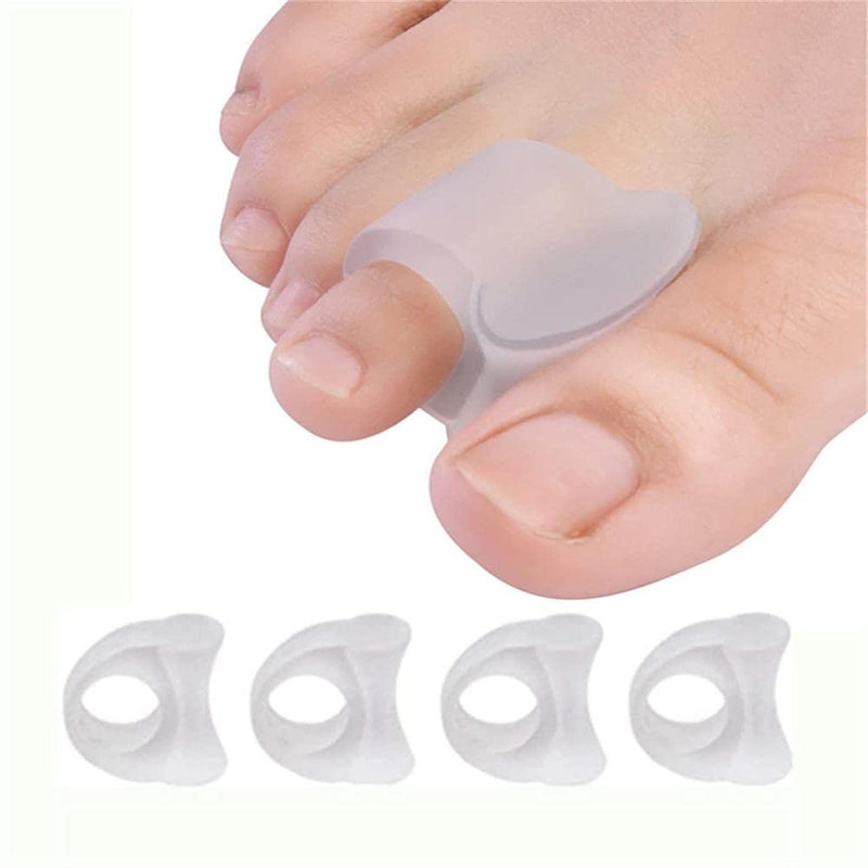 [Australia] - jinlanshop Large Toe Stretcher Toe Caps 4 Gel Toe Separators for Hallux Valgus Correction, for Overlapping Toes, Hammer Toes, Pain Relief 