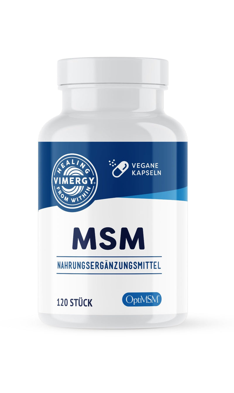 [Australia] - Vimergy MSM 500 mg capsules - MSM capsules with calcium and silica - vegan capsule without gels - GMO and gluten free, no gelatin, kosher (120 pieces) 