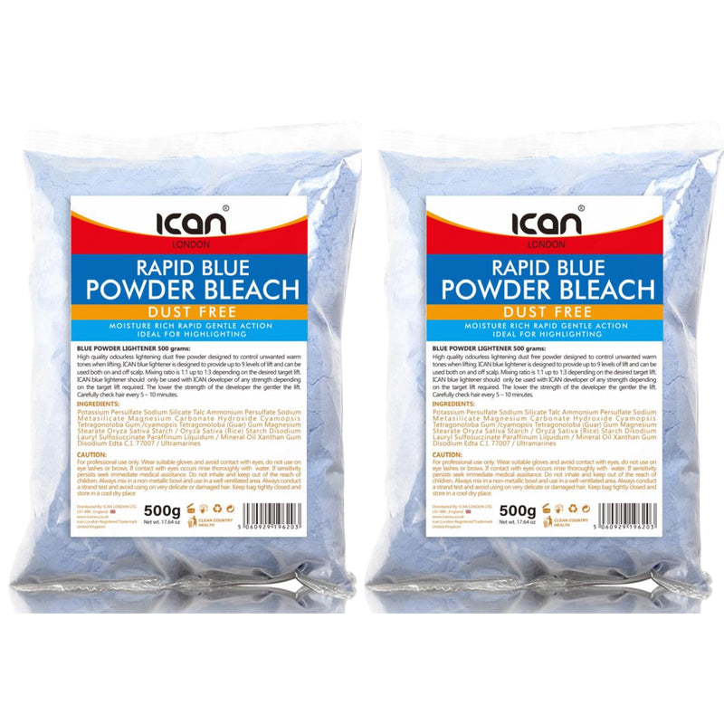 [Australia] - ICAN Rapid Blue Dust Free Hair Bleaching Powder Strong Fromula 1kg (2 x 500g) 