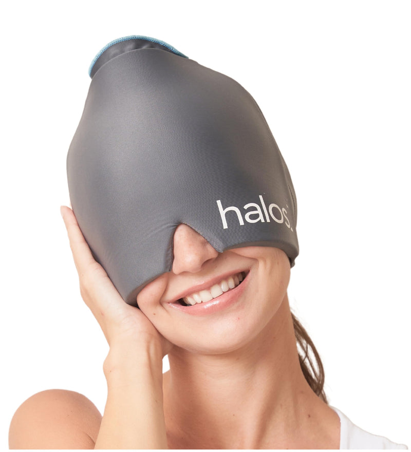[Australia] - MyHalos Migraine Mask - Migraine Cooling Mask - Reusable Migraine Hat & Cooling Mask Migraine for Headache Relief - Form-Fitting Cold Compress - Migraine Relief Cap 