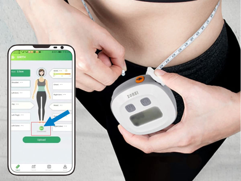 [Australia] - Body Measurement Tape Measure, Smart Tape Measure with App, Body Measurement Tape 150cm, Tape Measure with Bluetooth for Bodybuilding Fitness 