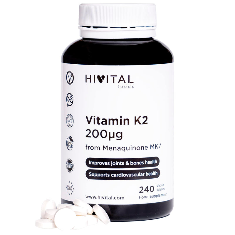 [Australia] - Vitamin K2 MK-7 200 mcg. 240 vegan vitamin K 200µg tablets for 8 months. 200mcg Vitamin K2 Menaquinone MK7 All-Trans to improve bone, joint and cardiovascular health. 