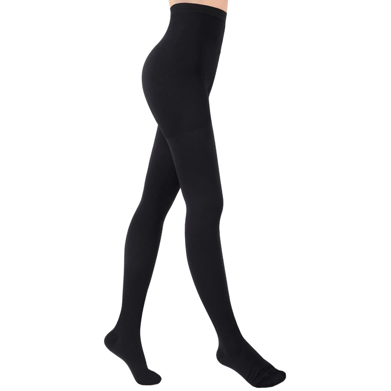 [Australia] - Evolyline 20-30mmHg Medical Compression Tights for Men and Women Long, Class II with Closed Toe, Graduated Compression Lipedema Black XL 