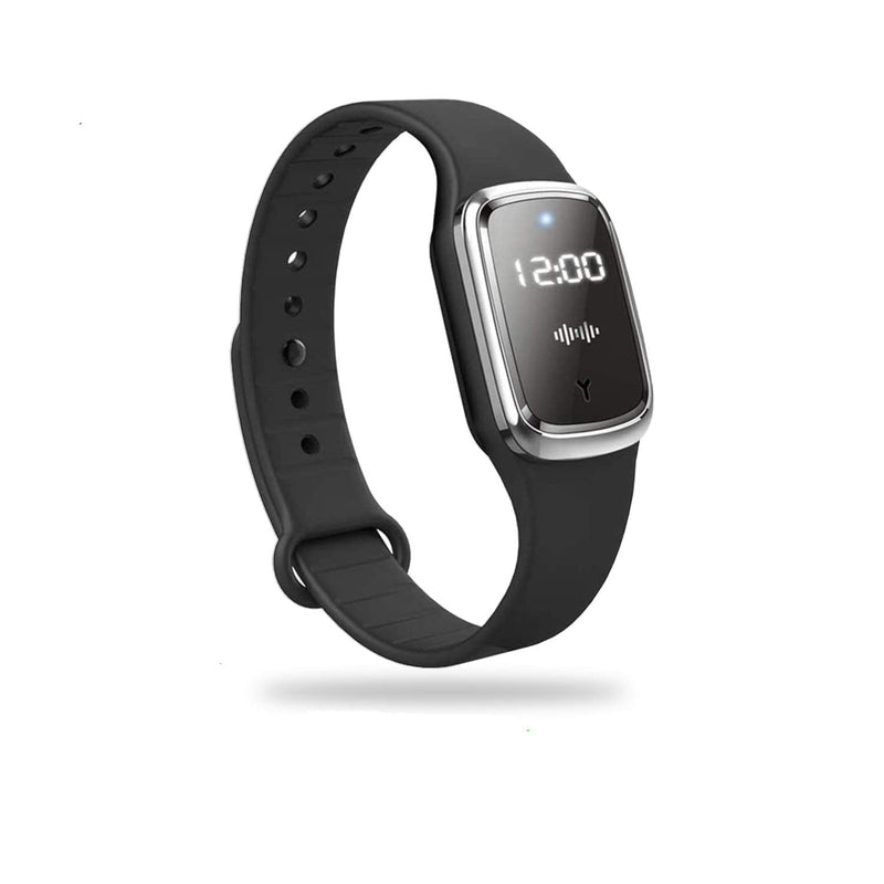 [Australia] - Feloyal Mosquito Repellent Bracelets, Rechargeable USB Ultrasonic Waterproof Anti-Mosquito Watch for Indoor and Outdoor Use, Suitable for Adults and Children (Black) 