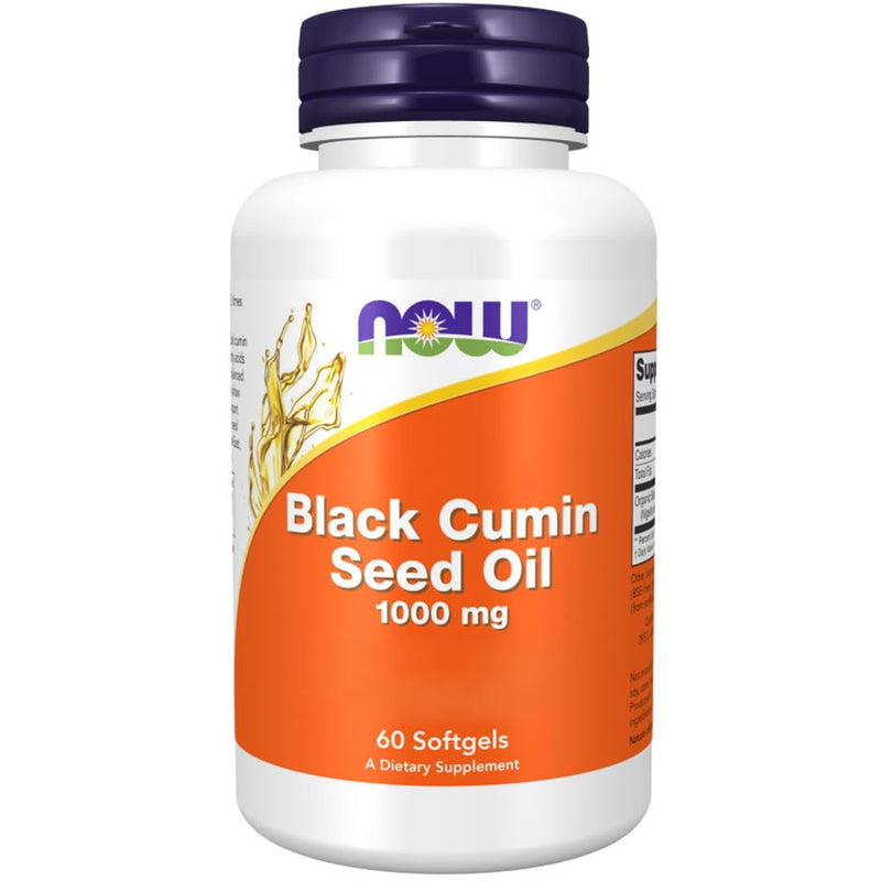 [Australia] - Now Foods, Black Cumin Seed Oil, 1,000mg, high dosage, 60 soft capsules, laboratory tested, soy-free, gluten-free, non-GMO 