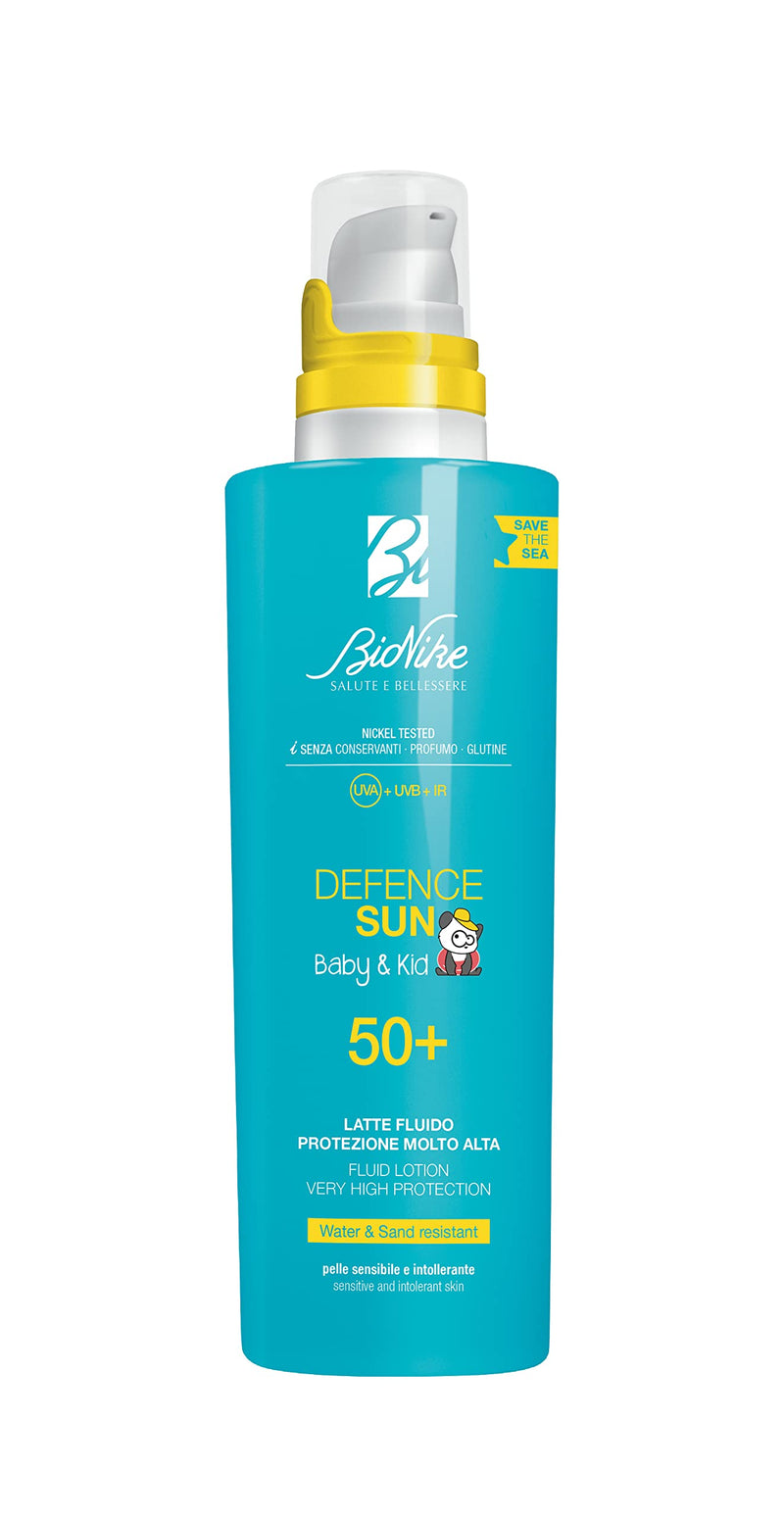 [Australia] - Bionike Defense Sun Baby & Kid - Liquid sun milk for children and babies, protective effect, water and sand repellent, soothes and repairs the skin, 200 ml 