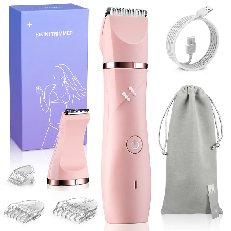 [Australia] - YBLNTEK soft rubber coating electric razor women's intimate area, 2 in 1 battery intimate razor for women, wireless women's razor electric, bikini trimmer epilator, lady shaver arms/legs 