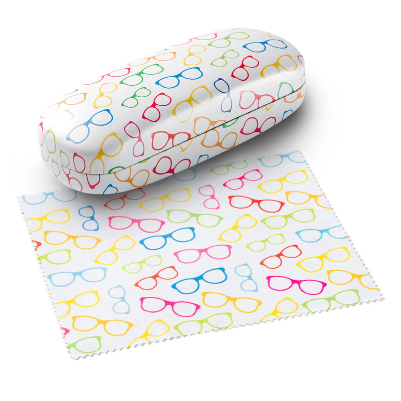 [Australia] - FEFI - Hardcase glasses case with matching microfiber cloth white 