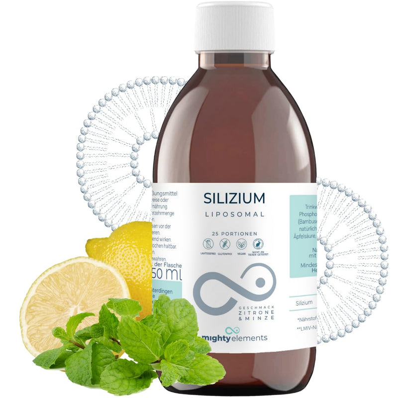 [Australia] - Mighty Elements Liposomal Silicon 200mg, liquid, great taste, vegan, very high bioavailability, 250 ml glass bottle 