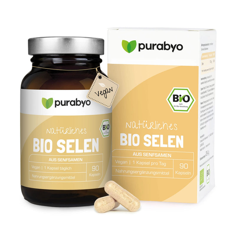 [Australia] - Organic selenium capsules made from mustard seeds | in the glass | Selenium 100µg per capsule | 3 month supply | Organic Selenium | Only 1 capsule daily | Selenium organic | Selenium in high doses 