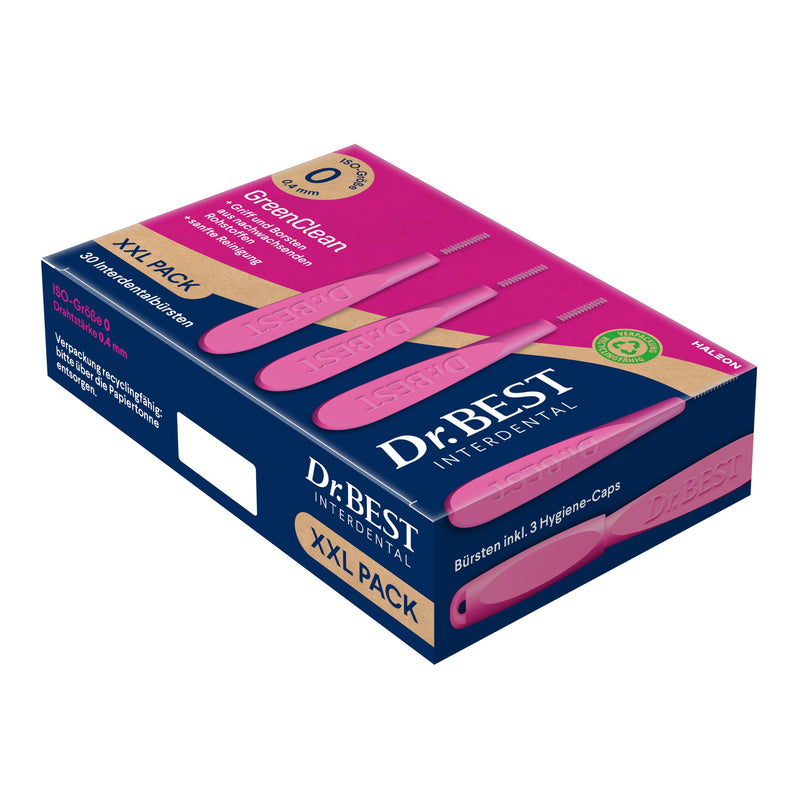 [Australia] - Dr.BEST GreenClean Interdental, Bigpack Size 0, 30 pieces - Interdental brushes for gentle cleaning of the spaces between teeth, 30 pieces (pack of 1) 
