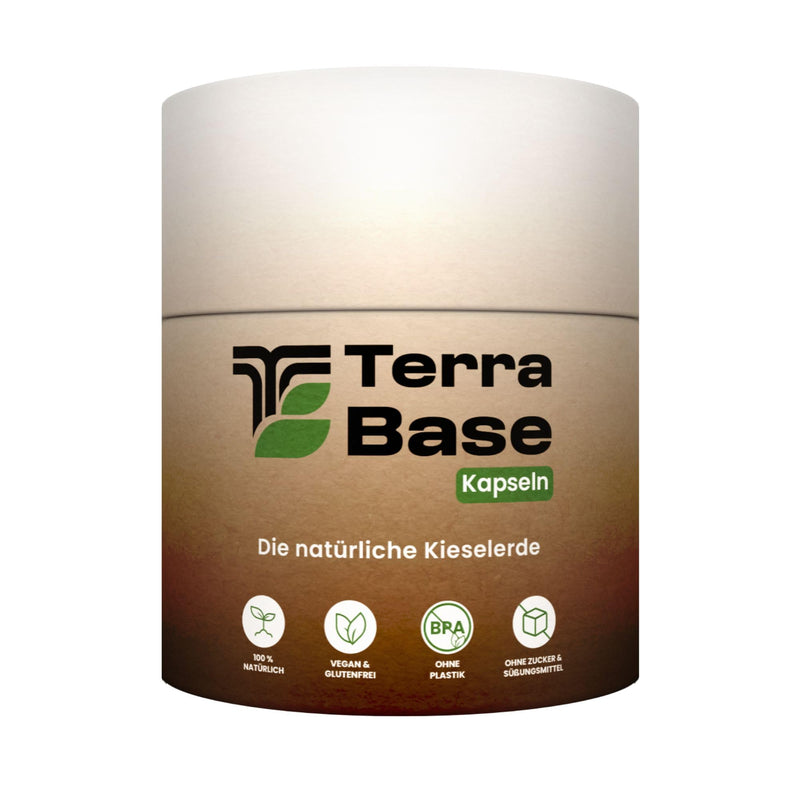 [Australia] - TERRABASE® silica capsules natural & plastic-free | Bulk pack of 120 capsules | sustainable, laboratory tested & from DE | Silicon for hair, nails, skin & connective tissue | vegan, gluten and lactose free 