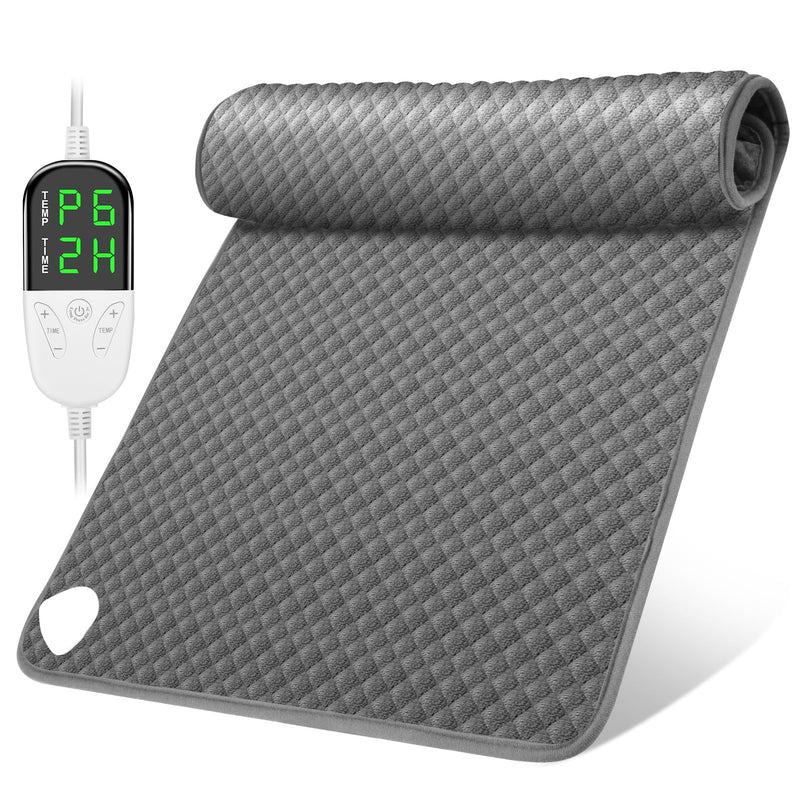 [Australia] - MILFECH 84 x 44 cm heating pad with automatic switch-off, electric heat pad, fast heating technology with 6 temperature levels and 4 timing settings, large safe heat pads for back, neck, shoulder 