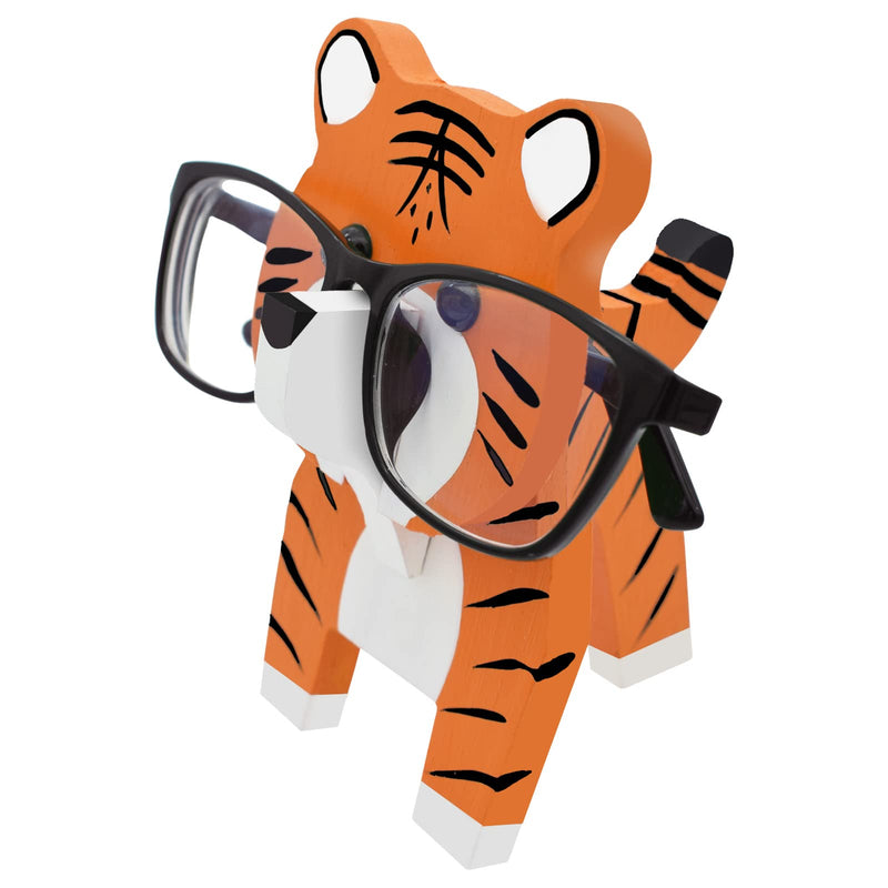 [Australia] - VIPbuy Tiger Wooden Glasses Holder, 3D Wooden Puzzle Glasses Stand Animal Glasses Holder Sunglasses Display Rack Gifts Home Office Desk Decor 