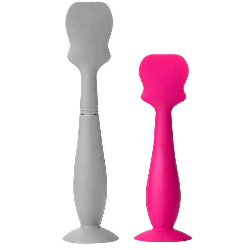 [Australia] - Diaper Cream Applicator Newborn Diaper Cream Brush Silicone Cream Applicator with Suction Cup Spatula for Baby Bottom for Babies Pack of 2 