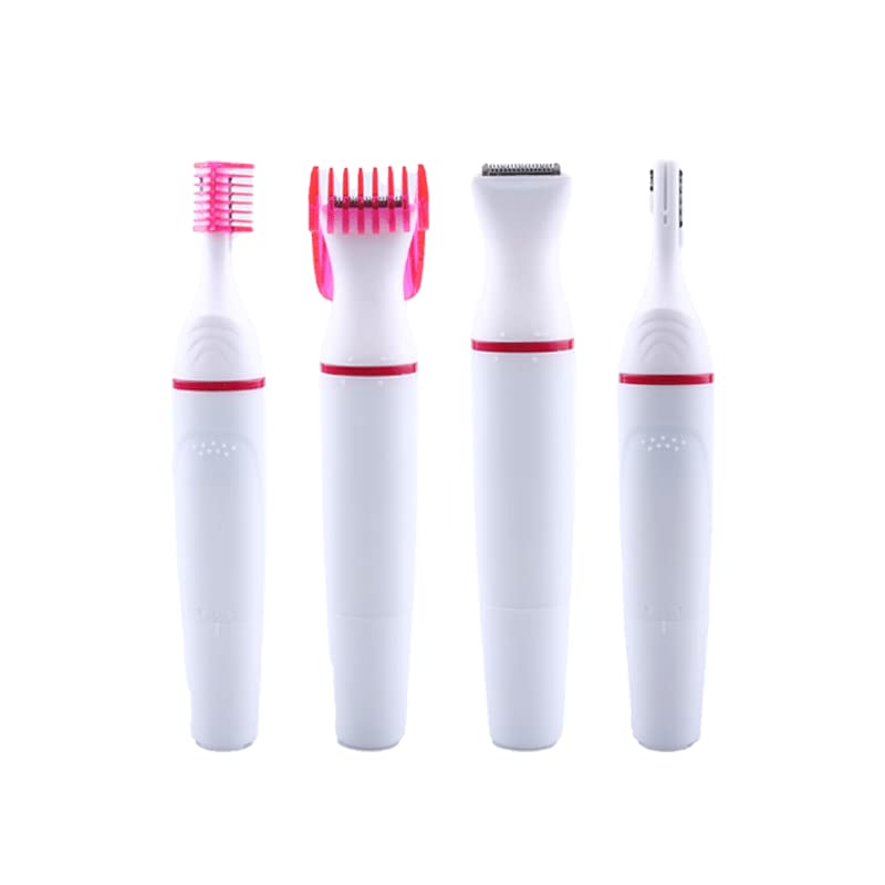 [Australia] - Eyebrow trimmer for women, facial hair remover for women, electric hair removal, pain-free facial razor, electric razor trimmer for women, for body, facial hair, lips, chin, white 2 