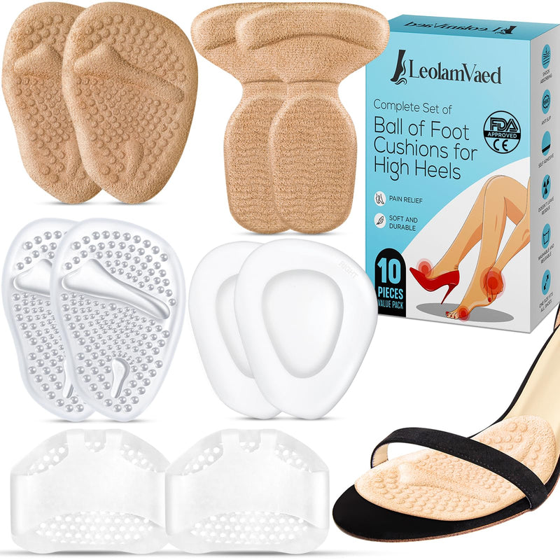 [Australia] - Reusable Bunion Pad Forefoot, Bunion Pad High Heels for Women, All Day Pain Relief and Comfort, Washable Forefoot Pad One Size Bunion Pad (10pcs in Set) All in One Set A 