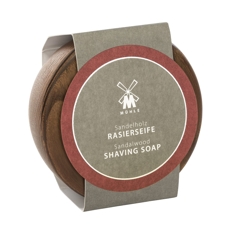 [Australia] - MÜHLE shaving soap set - wooden bowl with shaving soap with sandalwood for normal and dry skin - warm & sensual - 65g 