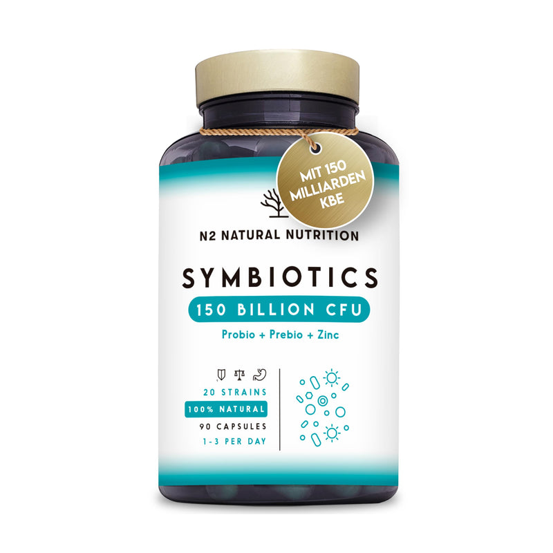 [Australia] - Culture complex 400 billion CFU/g. 20 bacterial strains. Highest concentration with inulin + zinc. Intestinal flora structure. 100% vegan. 90 capsules. N2 Natural Nutrition 