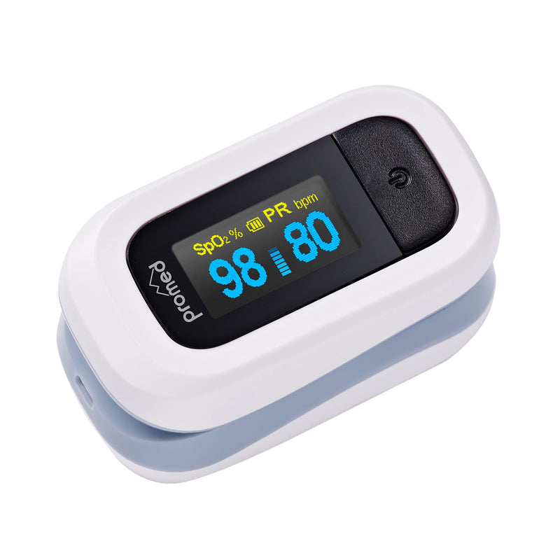 [Australia] - Promed pulse oximeter PM-200 Pro, simple measurement of heart rate and oxygen saturation in the blood, finger pulse oximeter with OLED display and automatic switch-off 