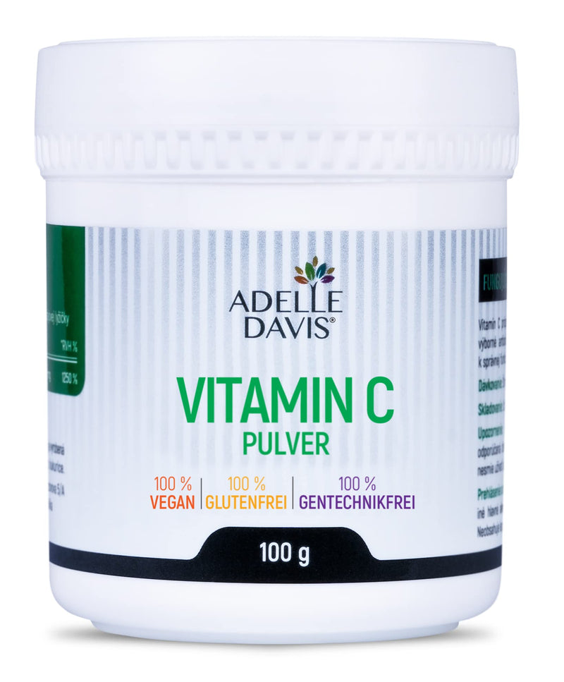 [Australia] - Adelle Davis® Vitamin C Powder 100 grams - Pure ascorbic acid from fermentation of non-GMO corn - Pharmaceutical quality 100 g (pack of 1) 