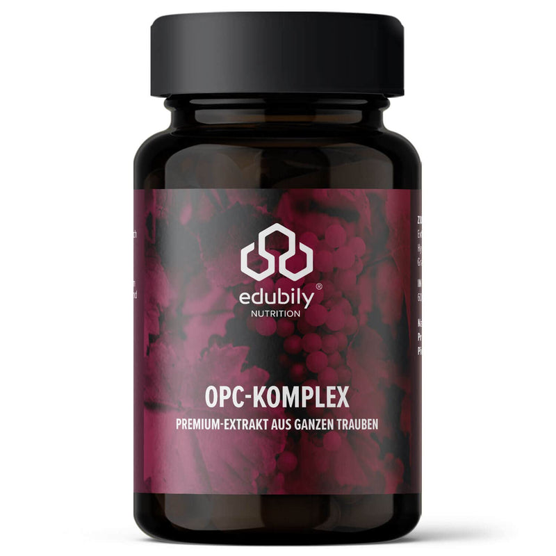 [Australia] - edubily nutrition® OPC complex from French grapes - particularly rich in OPC and MPC - 60 capsules in an amber glass 