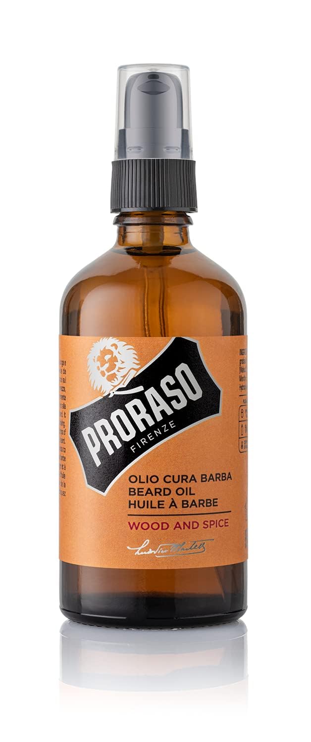 [Australia] - Proraso Beard Oil, Wood & Spice, 100 ml, beard oil with cedar wood and citrus scent, beard softener nourishes skin and hair and protects beard hair, made in Italy sandalwood 100 ml (pack of 1) 