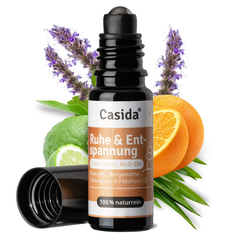[Australia] - Casida® Roll-On "Peace & Relaxation" - Anti-Stress Fragrance Roll-on for relaxation of body, mind and soul - Fragrance oil, aroma oil, essential oil for aroma care on the go - 10 ml (Peace & Relaxation) Peace & Relaxation 10 ml (pack of 1) 