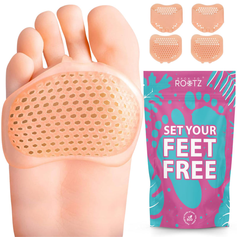 [Australia] - 4x metatarsal pads for men and women. Soft silicone gel foot pads, pain relief for high heels and work shoes 