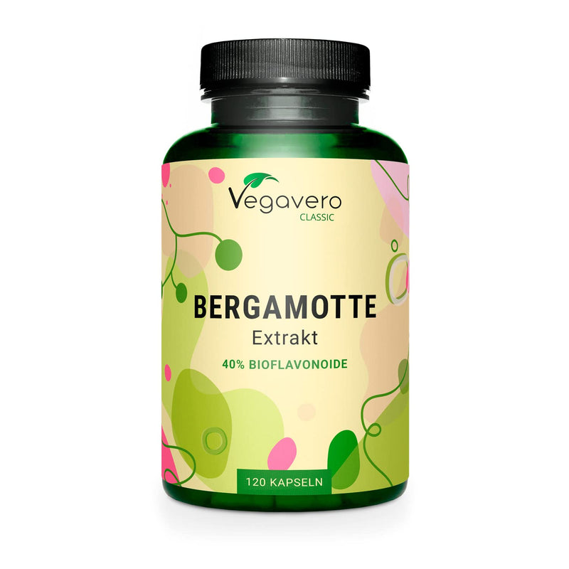 [Australia] - Bergamot capsules | 1250 mg extract (15:1) per daily dose | 40% bioflavonoids | Citrus Bergamot | Laboratory tested | Vegan - without additives | 120 pieces | German production of Vegavero® 