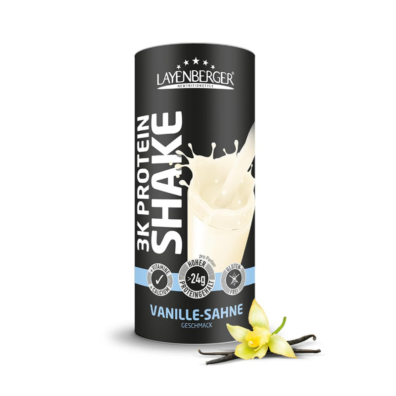 [Australia] - Layenberger 3K Protein Shake - 79% protein and only 4.1% carbohydrates with 7.2 g sugar, (1x 360 g) - vanilla cream 360 g (pack of 1) 