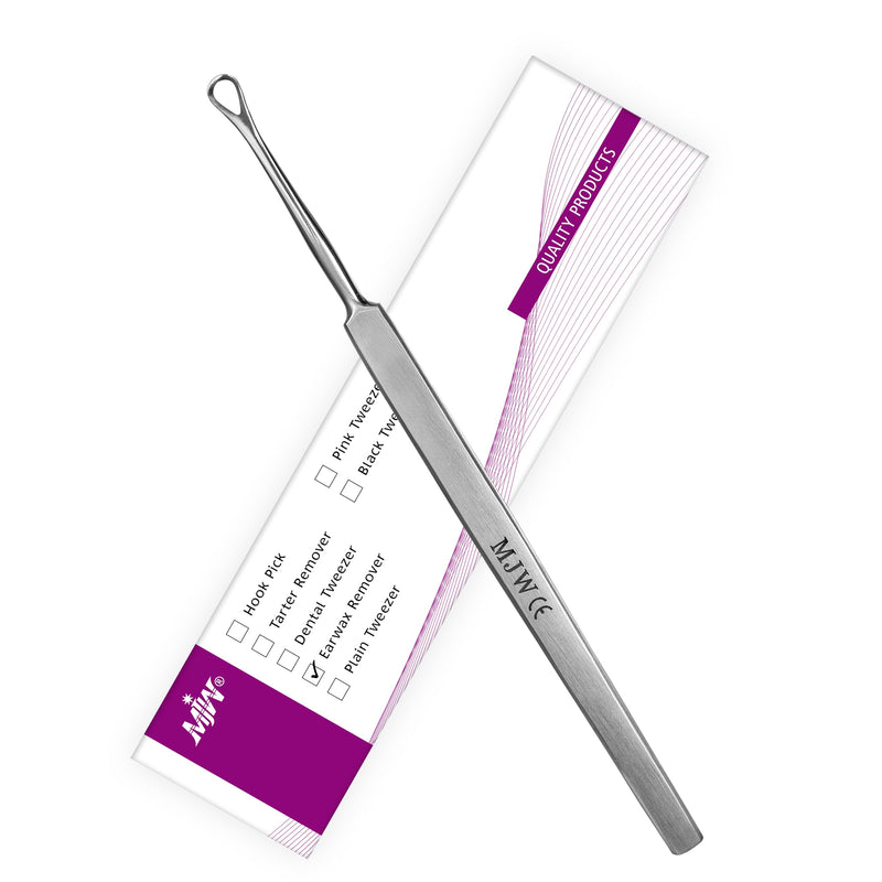 [Australia] - MJW Professional earwax remover made of stainless steel ear loop for removing ear irrigation, reusable ear cleaner tool for adults and children, hygienic earwax removal 