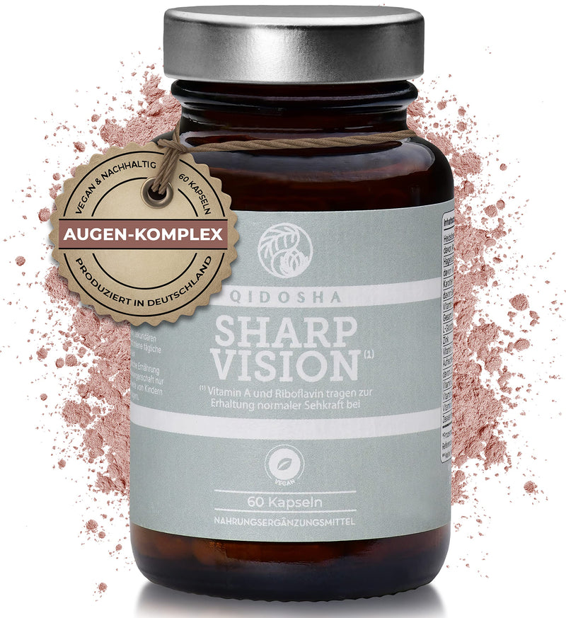 [Australia] - QIDOSHA® Sharp Vision eye capsules for prevention, with anthocyanidins, beta-carotene, vitamin A, C, B1, B2, B3, E plus zinc, glutathione, zeaxanthin and lutein, 60 capsules, eye vitamins, eye complex 