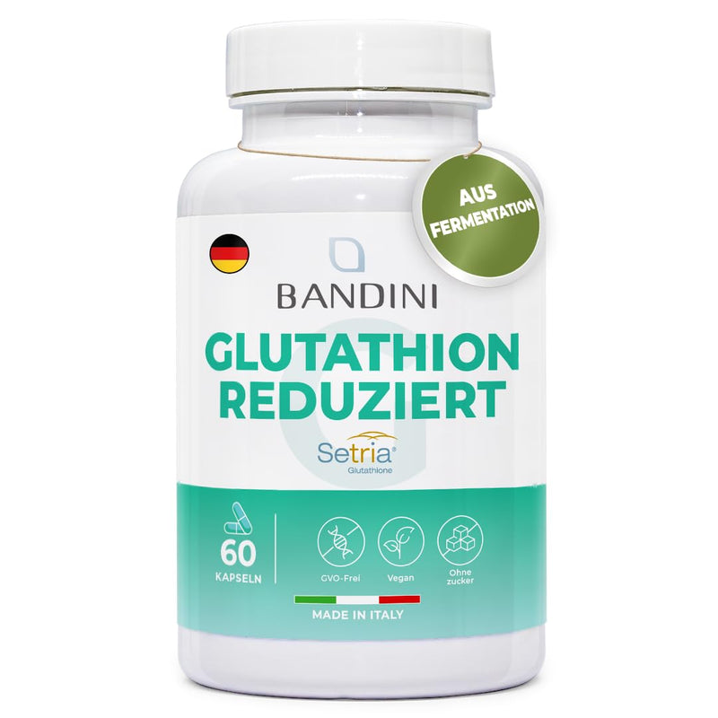 [Australia] - Bandini® L-Glutathione reduced 250mg | Glutathione Setria® Tripeptide: Glutamic Acid, Cysteine, Glycine | Antioxidant, immune system, liver | High-dose, laboratory-tested, GMO-free, vegan, kosher | 60 capsules 