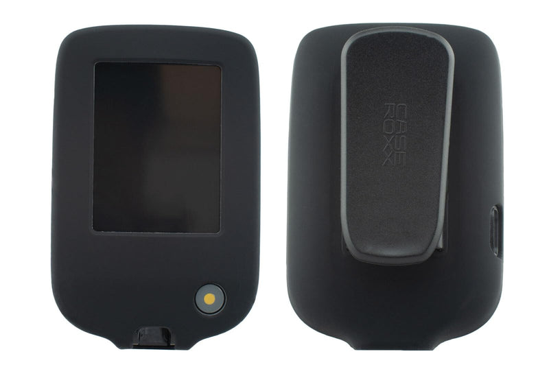 [Australia] - caseroxx silicone case compatible with Freestyle Libre 1/2 / 3 / Insulinx / 14 Day made of silicone, bag with and without belt clip in black with belt clip 