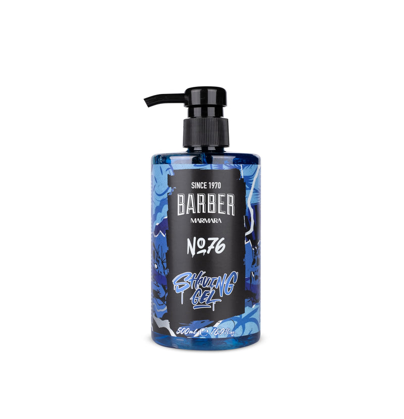 [Australia] - BARBER MARMARA shaving gel men No.76 - men's shaving gel transparent 500ml - shaving gel men - for a precise shave of the beard contours - optimal gliding - cools the skin - with pump dispenser 