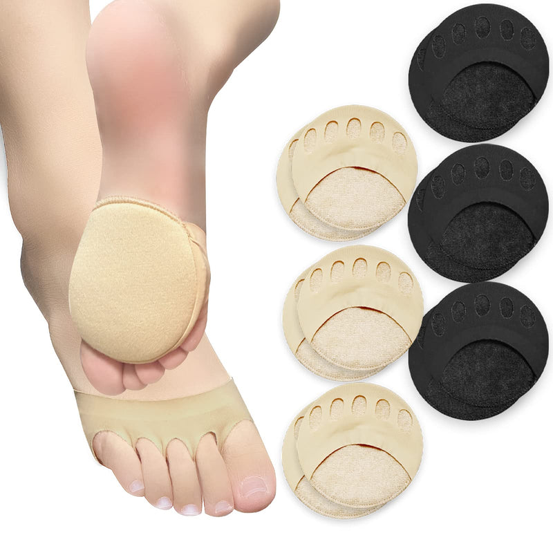 [Australia] - 6 pairs of forefoot pads, reusable ball of foot pads, forefoot pad, metatarsalgia insoles for men and women, soft metatarsal pads for pain and pressure relief 