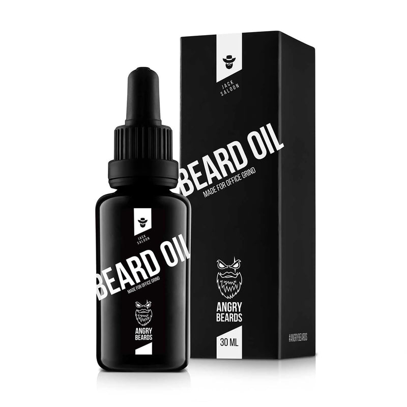 [Australia] - Angry Beards Beard Oil 30 ml - daily care for beard and mustache with special scent and high-quality oils, quick-absorbing, non-greasy (Jack Saloon) musk 