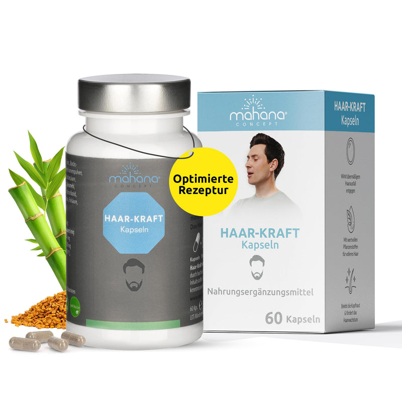 [Australia] - mahana concept men's hair strength capsules for healthy hair growth - hair capsules with fenugreek, taurine, biotin, zinc, selenium & vitamins - lactose-free, GMO-free & vegan - 60 capsules hair strength capsules men 