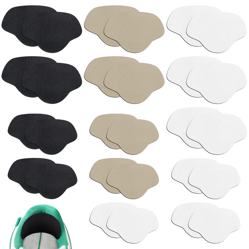 [Australia] - 14 Pairs of Shoes Heel Repair, 3 Colors Leather Sneaker Repair Patch, Self-Adhesive Heel Protection Heel Pad Repair for Most Shoes Sitting Leather Goods (Small and Large) 
