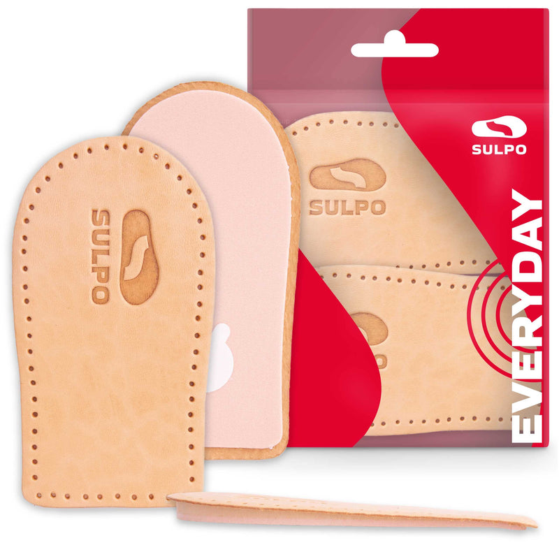 [Australia] - SULPO Heel Raiser Insoles - Heel Wedge for Shoe Raise - High Sole, Boost Sole - Leather Heel Cushion - Make Insoles Bigger - Heel Spur Insoles - Orthopedic Wedge 5mm 5mm M - 38-40 