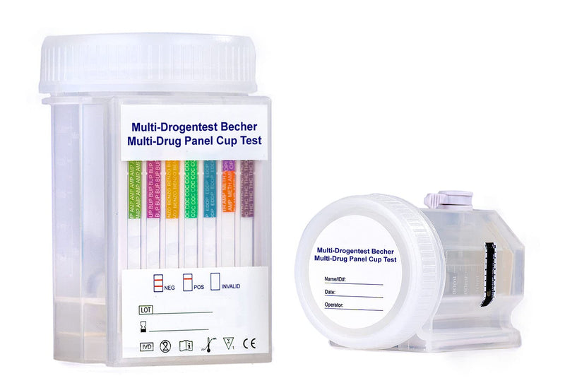 [Australia] - Drug test for 8 types of drugs - rapid drug test in a sterile & hygienic cup - THC cocaine amphetamine benzodiazepine opiates EDDP methamphetamine bupropion 