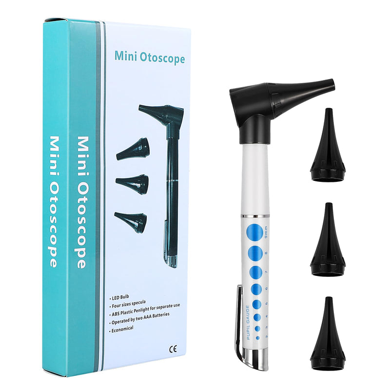 [Australia] - Healifty Otoscope with Light - Otoscope with 4 Otoscope Covers Diagnostic Ear Care Device for Nurse Children Adults Pets in Pocket Size Without Battery 